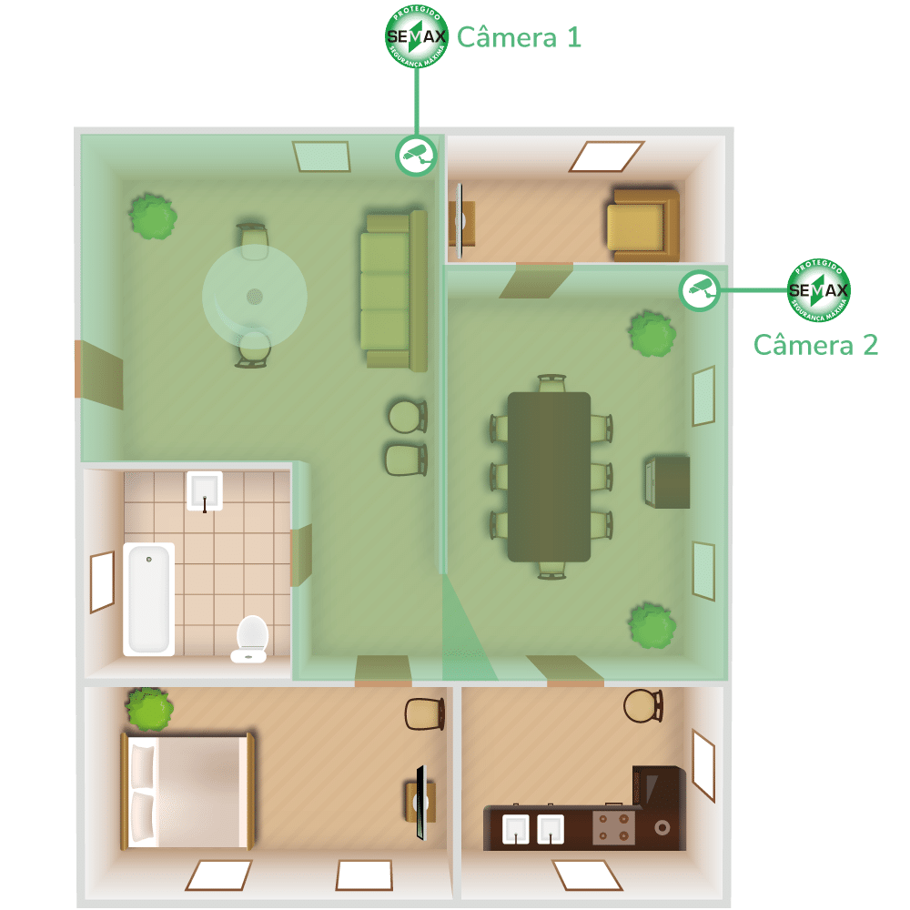 Planta de Sistema de Segurança Residencial a partir do Semax Cam